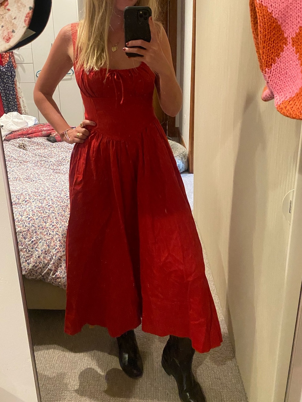 Balia Linen Dress Reformation in Sundried Tomato - Picture 11 of 11